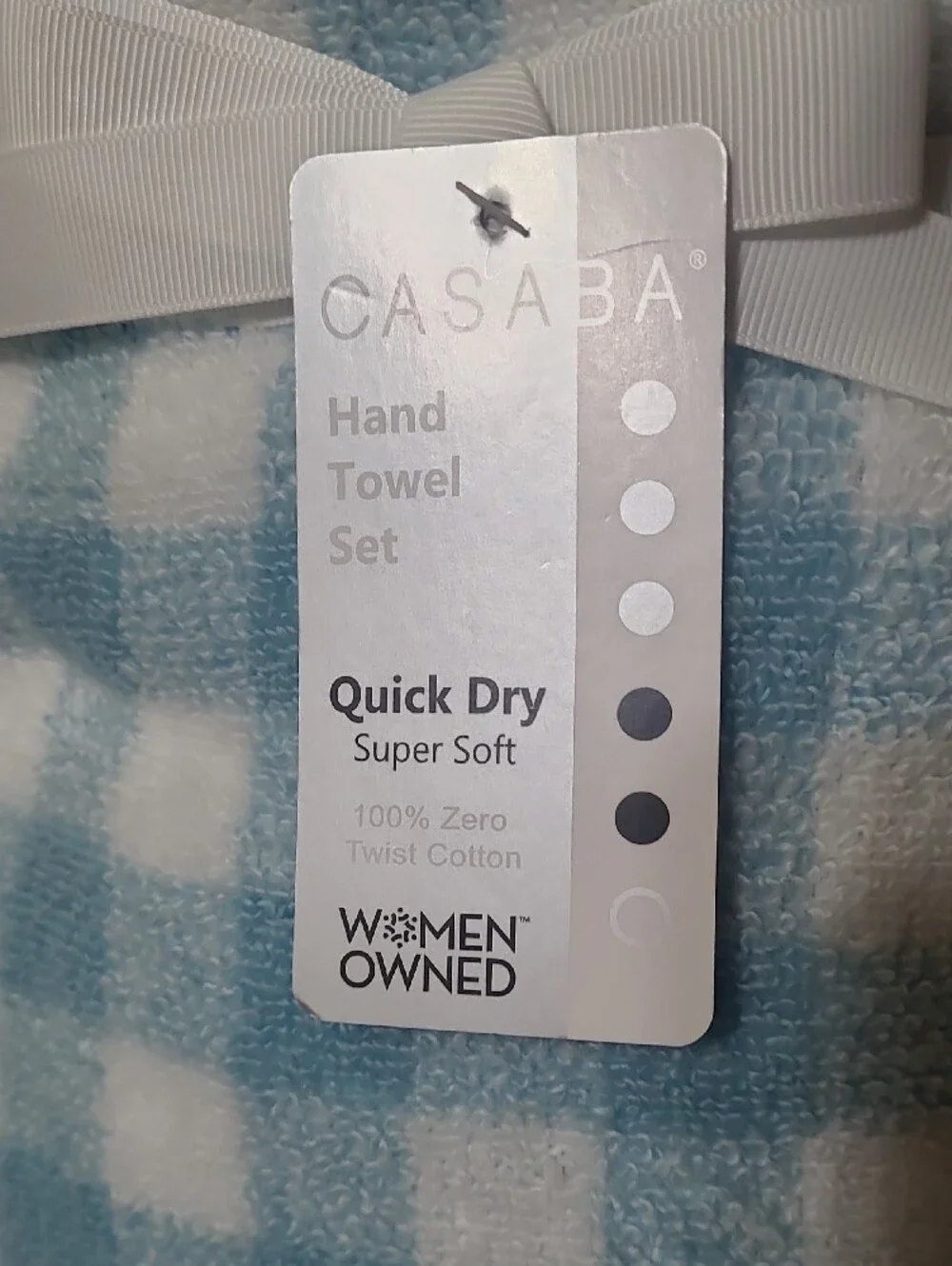 CASABA Gingham Bath Towel Set